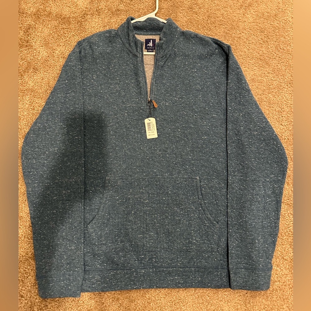 Johnnie-O men’s Sweatshirt XL brand new super high quality partial zip & preppy
